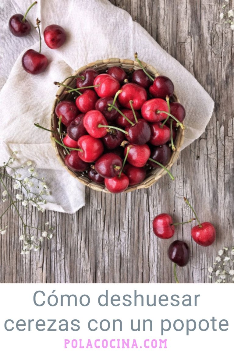 Cómo deshuesar cerezas con un popote