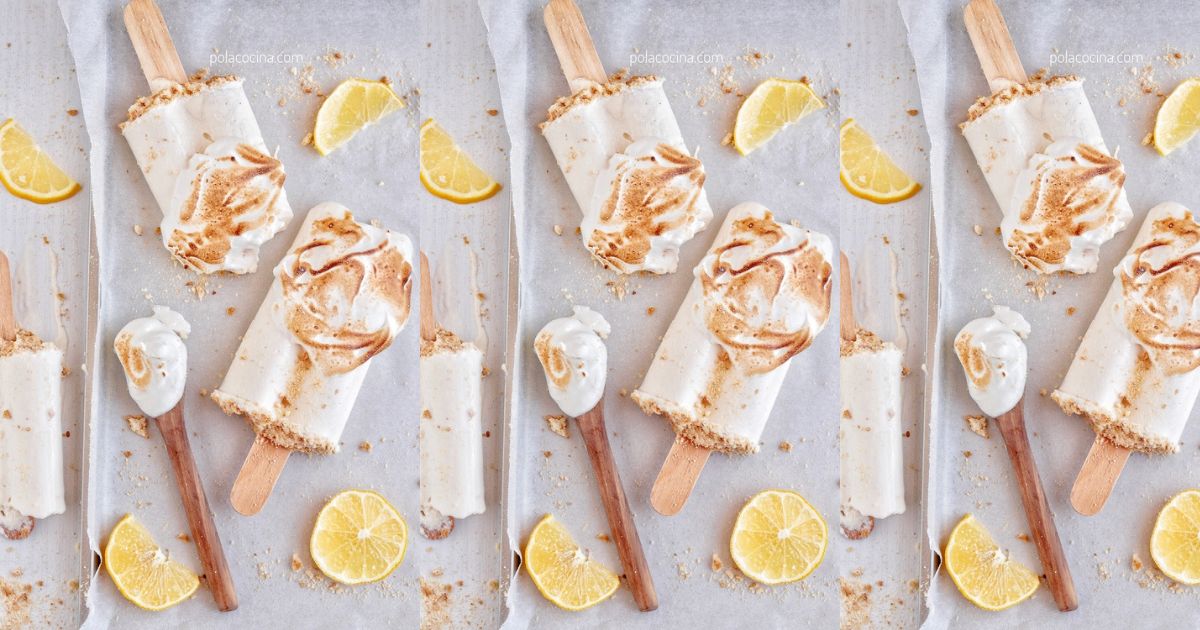 Paletas Heladas De Lim N Con Merengue