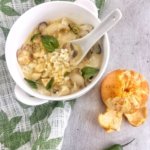 Receta de sopa de hongos y arroz con mandarina