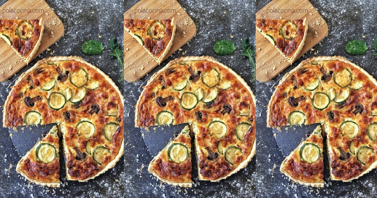 Quiche de hongos y calabacitas receta cómo hacer quiche