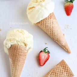 Cómo se hace el helado de crema en casa.