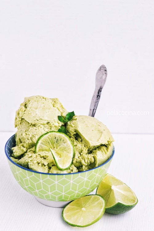 Receta de helado vegano de aguacate y limón