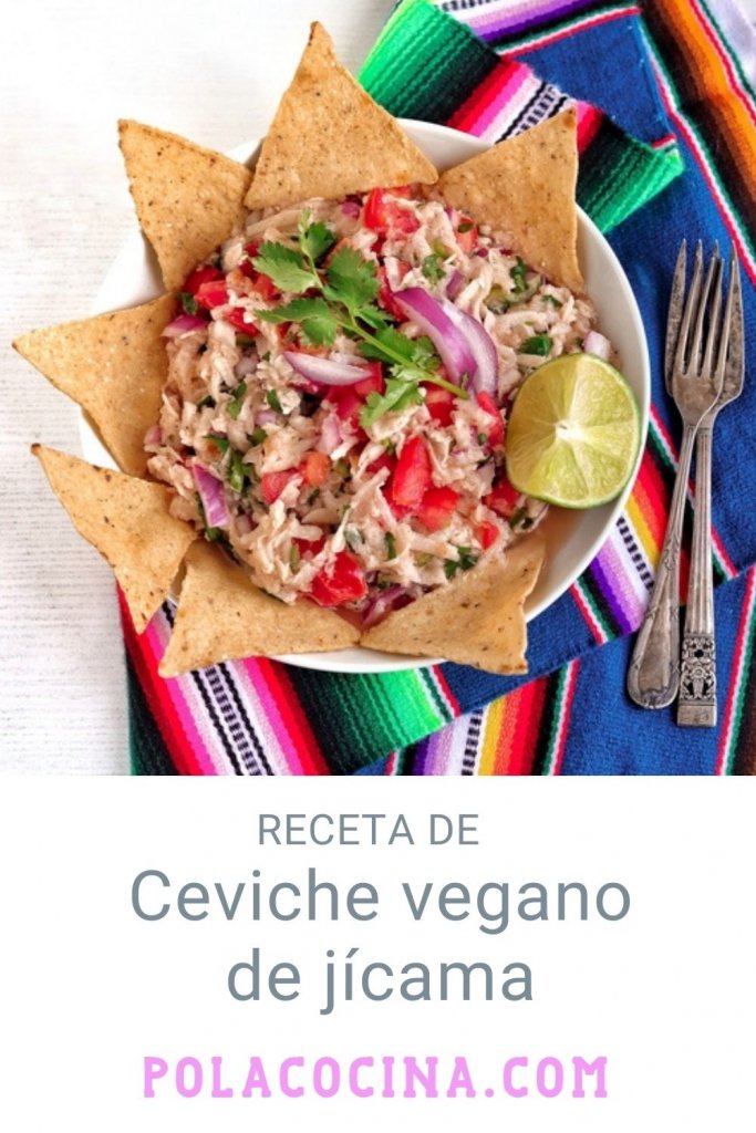 Ceviche vegano de jícama receta mexicana vegetariana