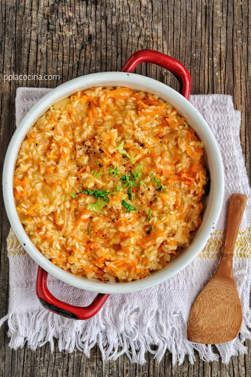 Risotto de zanahoria rallada recetas fáciles con arroz