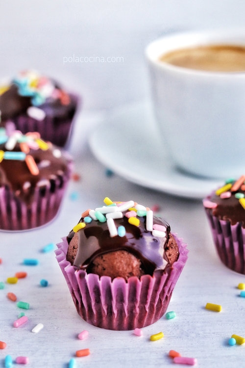 mini cupcakes de chocolate y papa