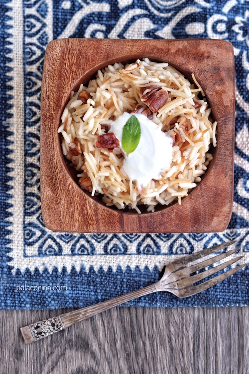 Arroz árabe con fideo y nuez receta libanesa de arroz con fideos
