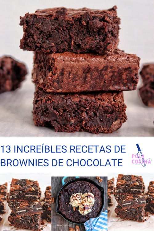 13 recetas de brownies de chocolate