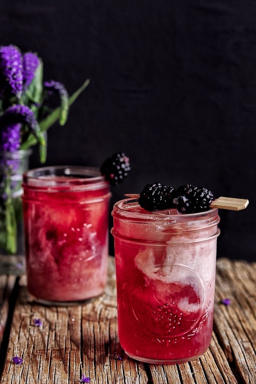 Té helado con zarzamoras receta de earl grey con fruta