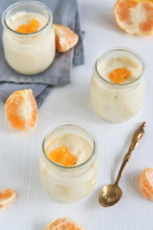 Mousse de mandarina y queso crema