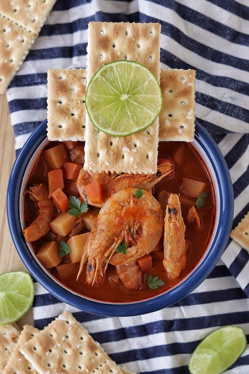Caldo de camarón seco estilo botanero receta mexicana