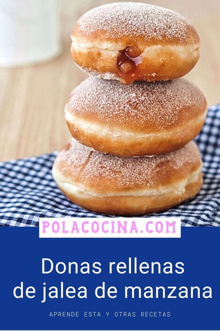 Donas rellenas de jalea de manzana receta de pan