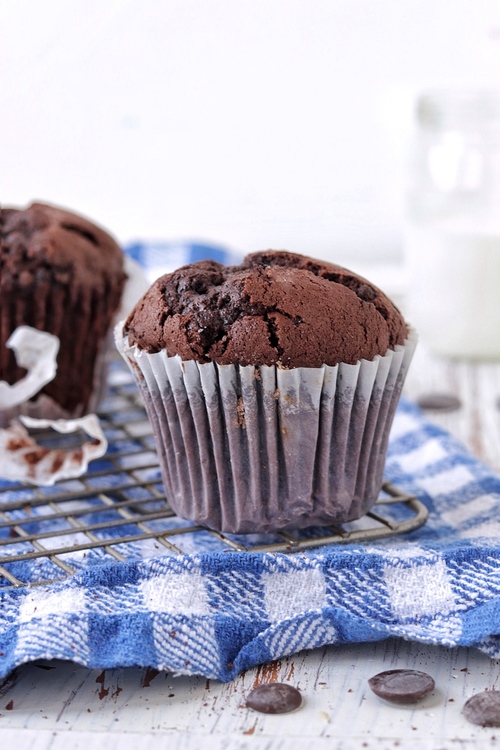 muffins veganos de chocolate