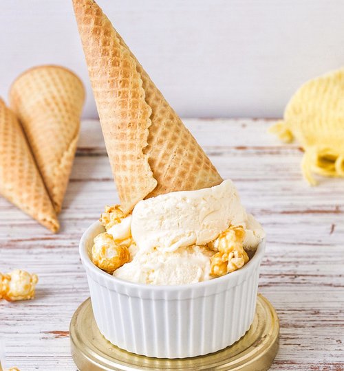 receta de helado de palomitas