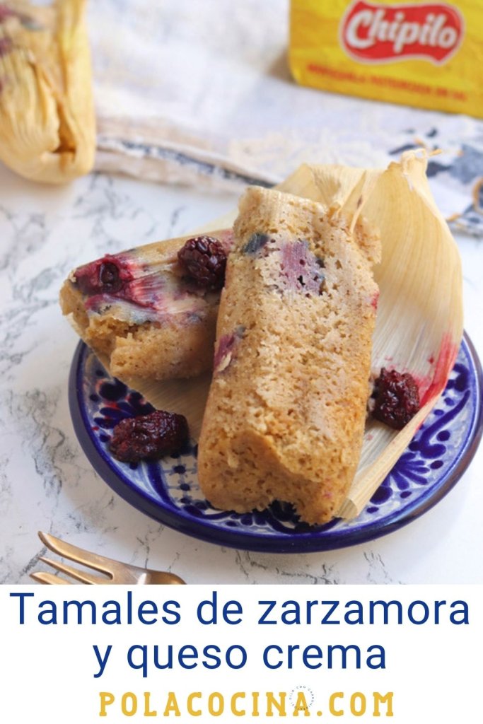 Tamales de zarzamora con mantequilla Chipilo