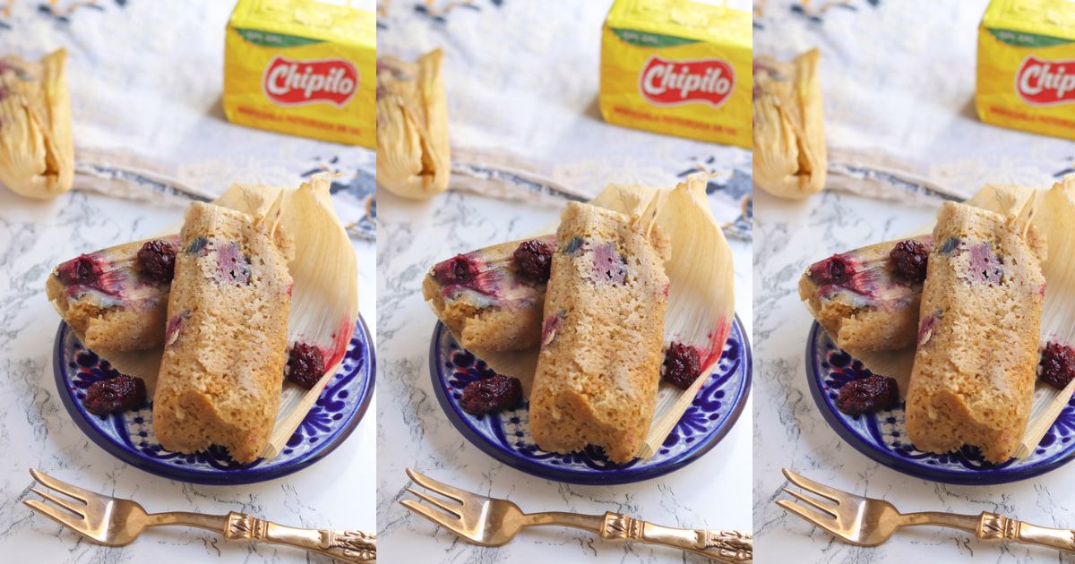 Tamales de zarzamora con mantequilla Chipilo